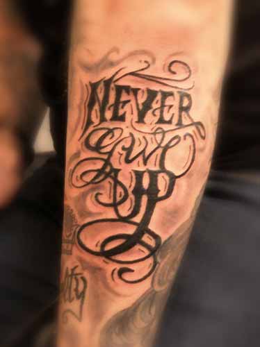 Tattoo lettering